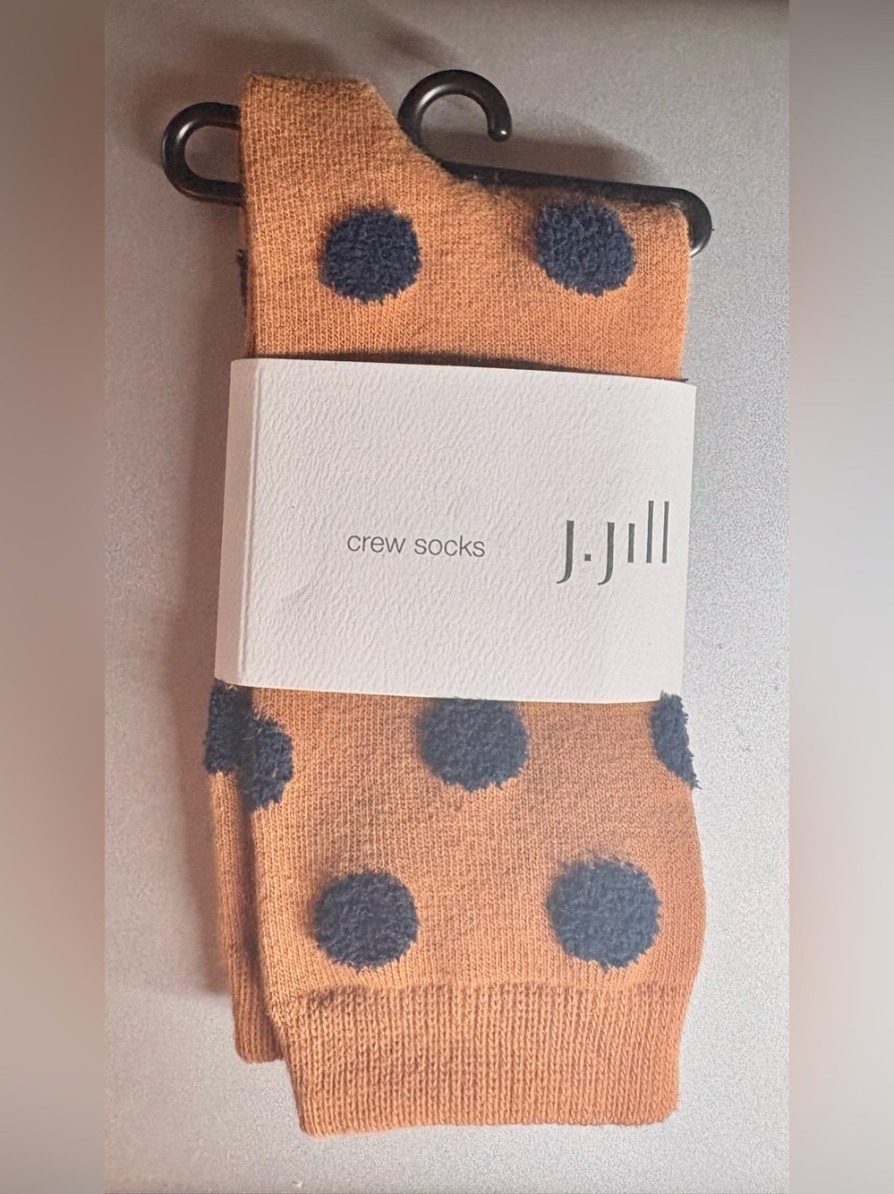 J.Jill nutmeg decorative crew socks. Great for fall! Sz Medium NWT